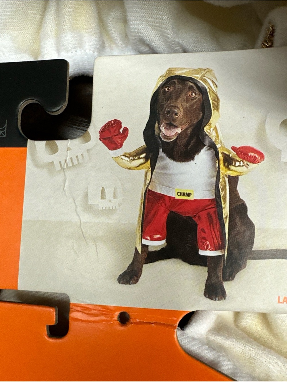 Boxing Champ Frontal Halloween Dog Costume Size L - Picture 5 of 9